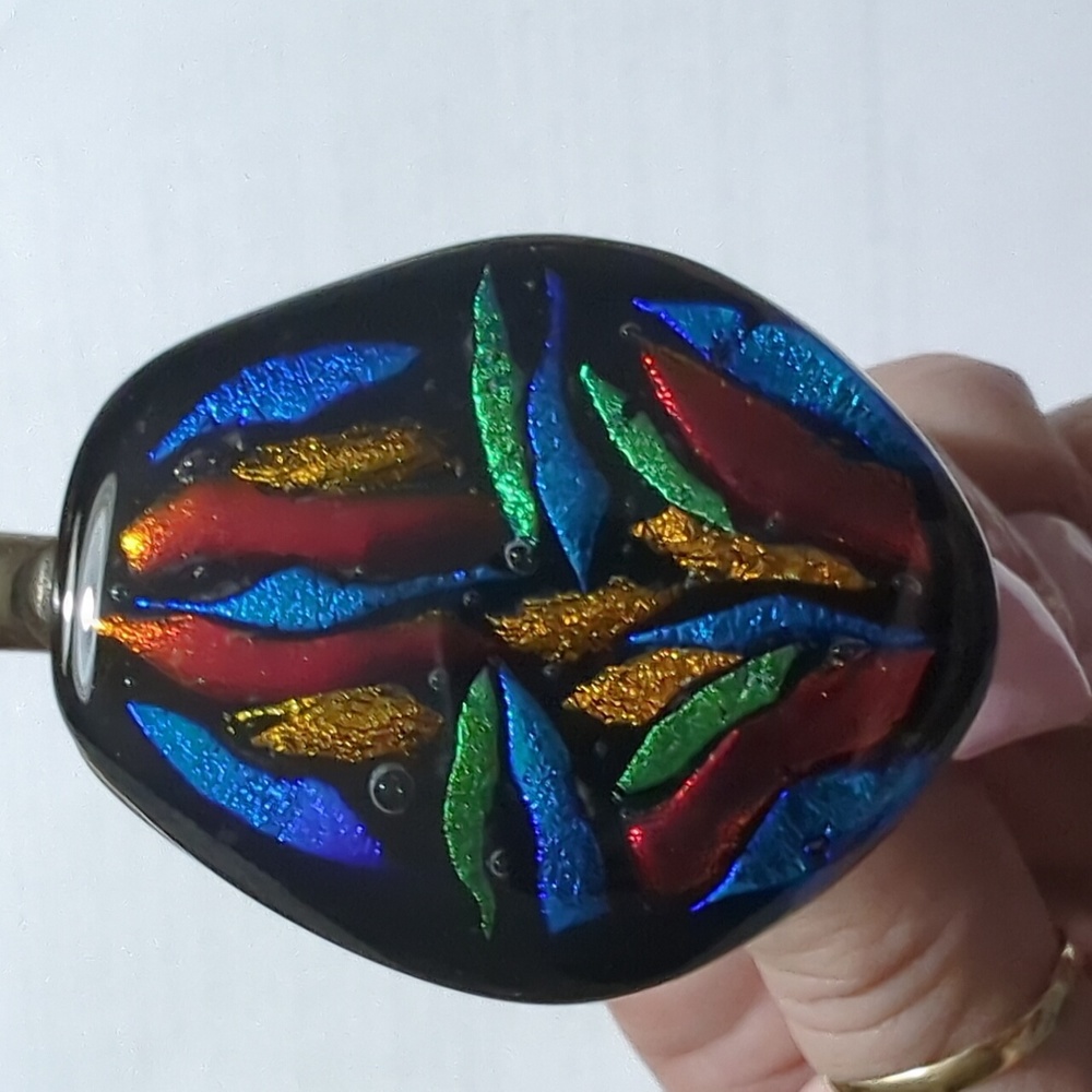 Dicrohic Glass silver bookmark